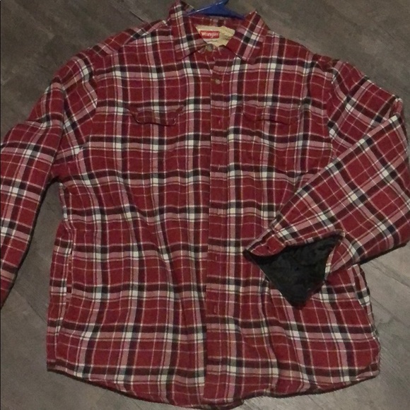 wrangler sherpa lined flannel